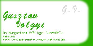 gusztav volgyi business card